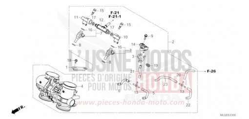 CORPS DE PAPILLON CRF1100DP de 2023